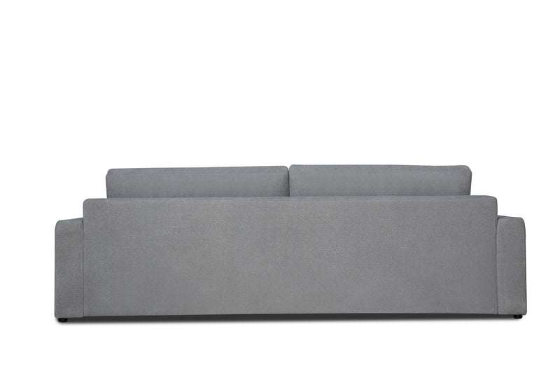 Divani Casa Loki - Modern Grey Fabric 4-Seat Sofa