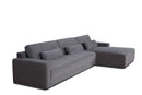 Divani Casa Loki - Modern Grey Fabric Right Facing Sectional Sofa