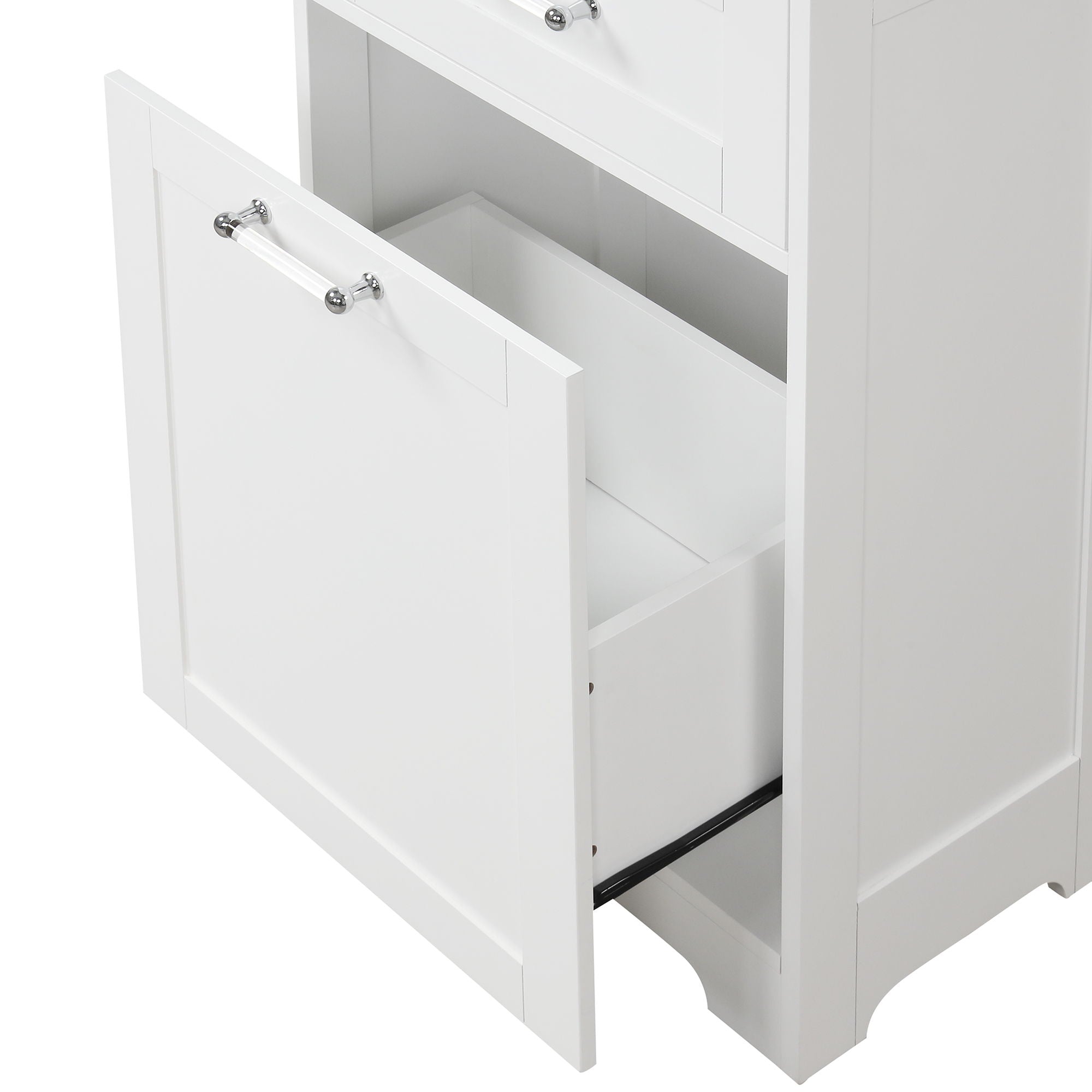 Tall Freestanding Bathroom Storage Cabinet With Adjustable Shelf And 2 Drawers