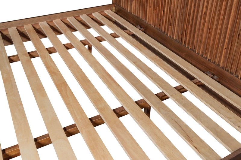 Modrest Fields - Modern Walnut Acacia Bed