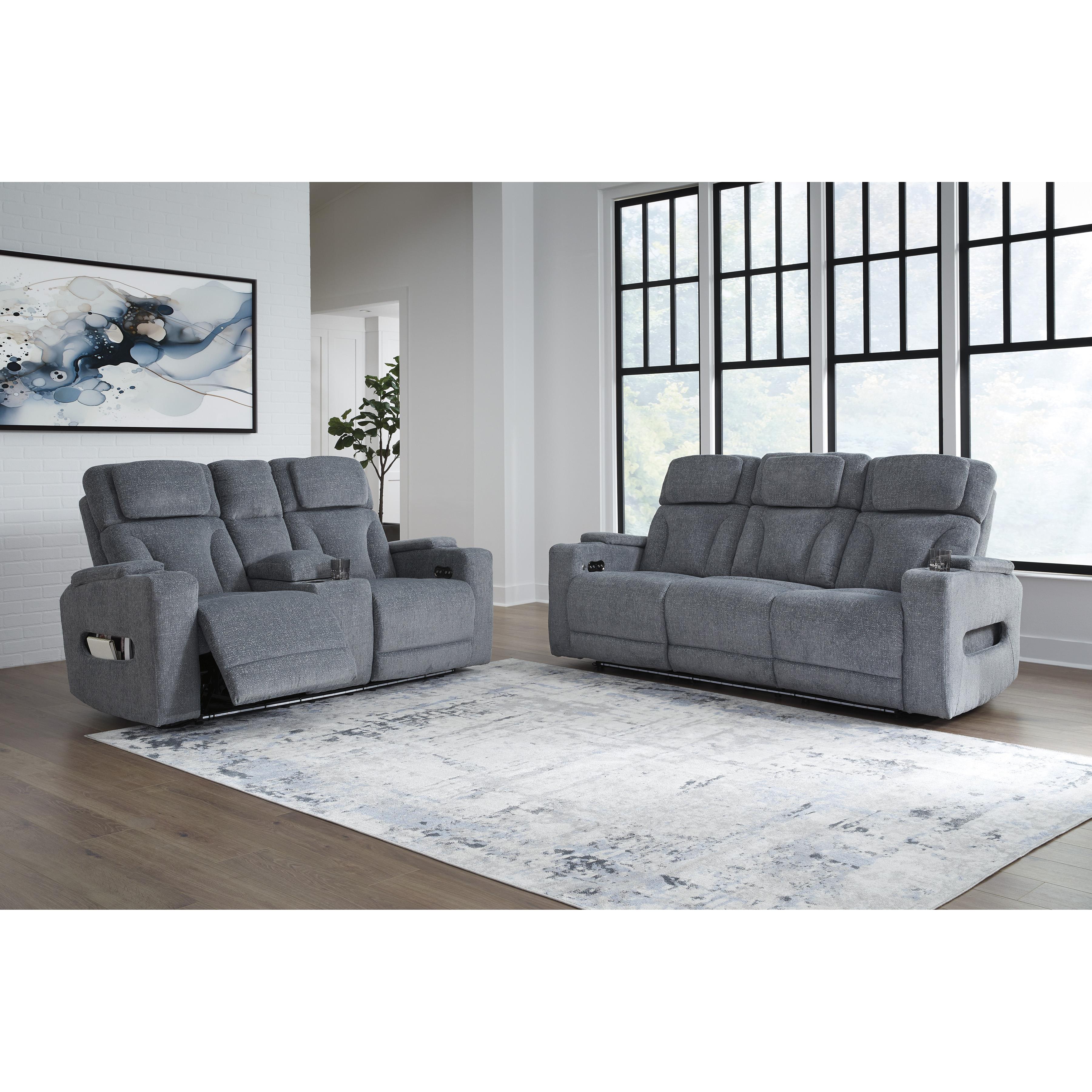 Diamond Modern Furniture Exclusive Design Studio Cave Power Reclining Fabric Loveseat with Console PC4980218 IMAGE 17