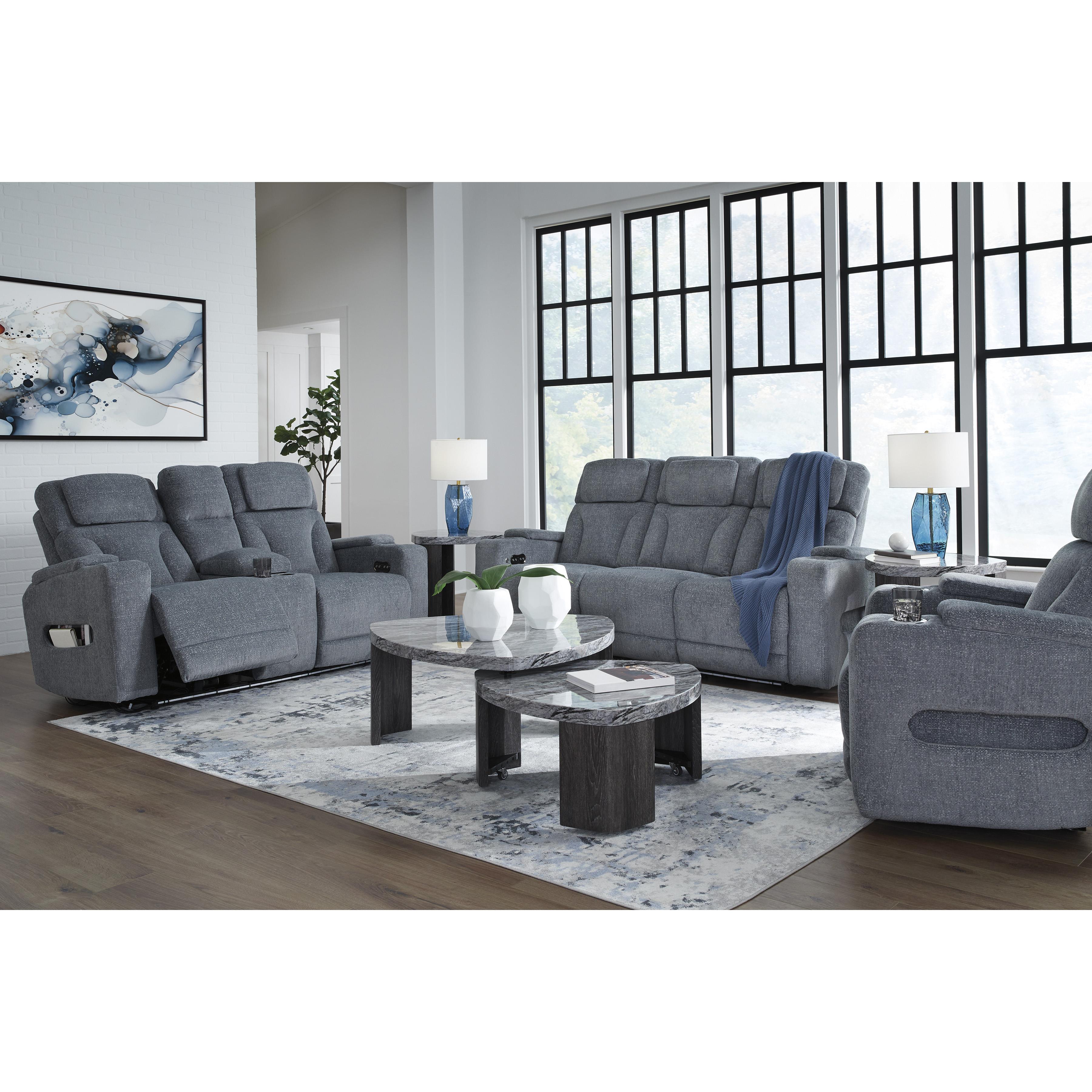 Diamond Modern Furniture Exclusive Design Studio Cave Power Reclining Fabric Loveseat with Console PC4980218 IMAGE 19