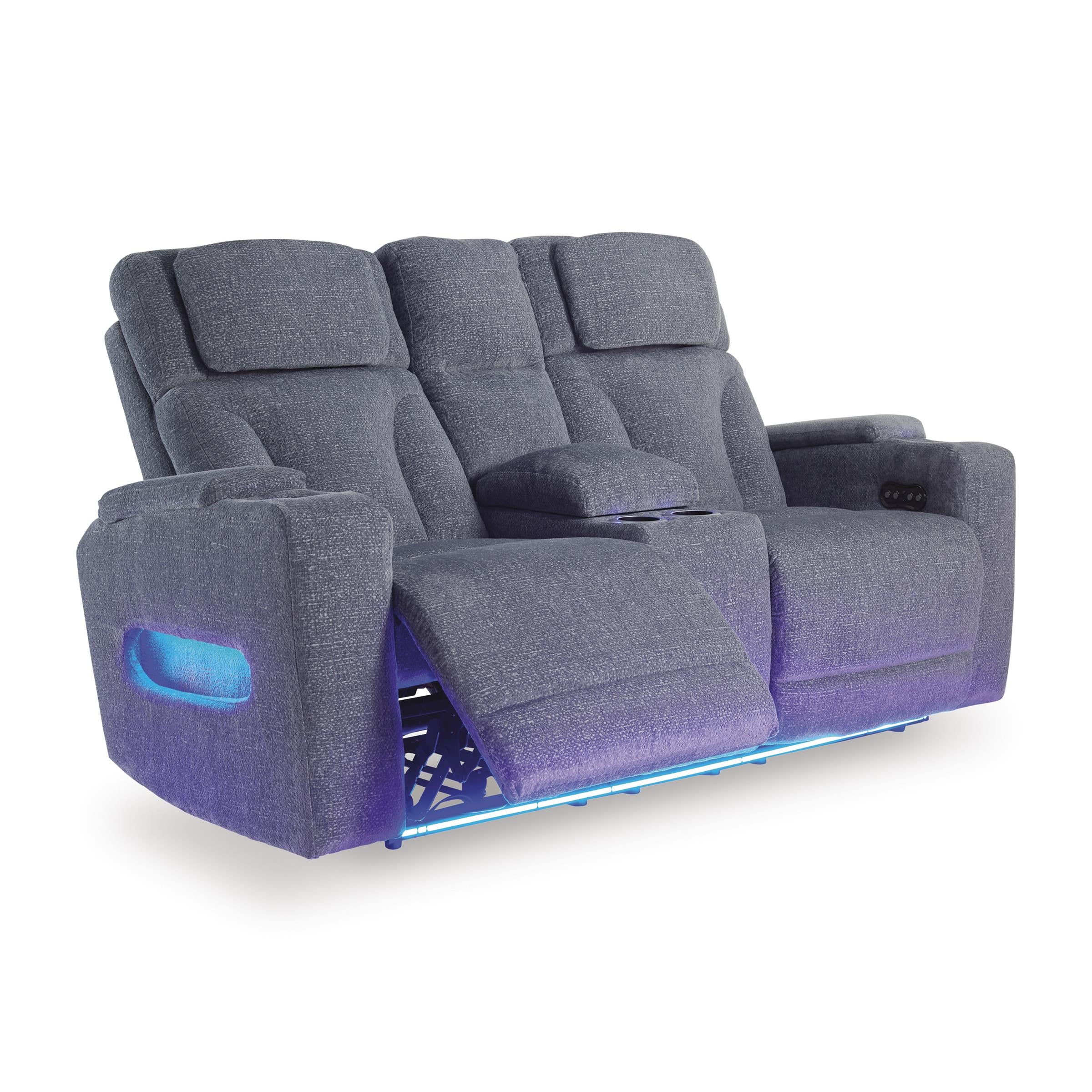 Diamond Modern Furniture Exclusive Design Studio Cave Power Reclining Fabric Loveseat with Console PC4980218 IMAGE 2