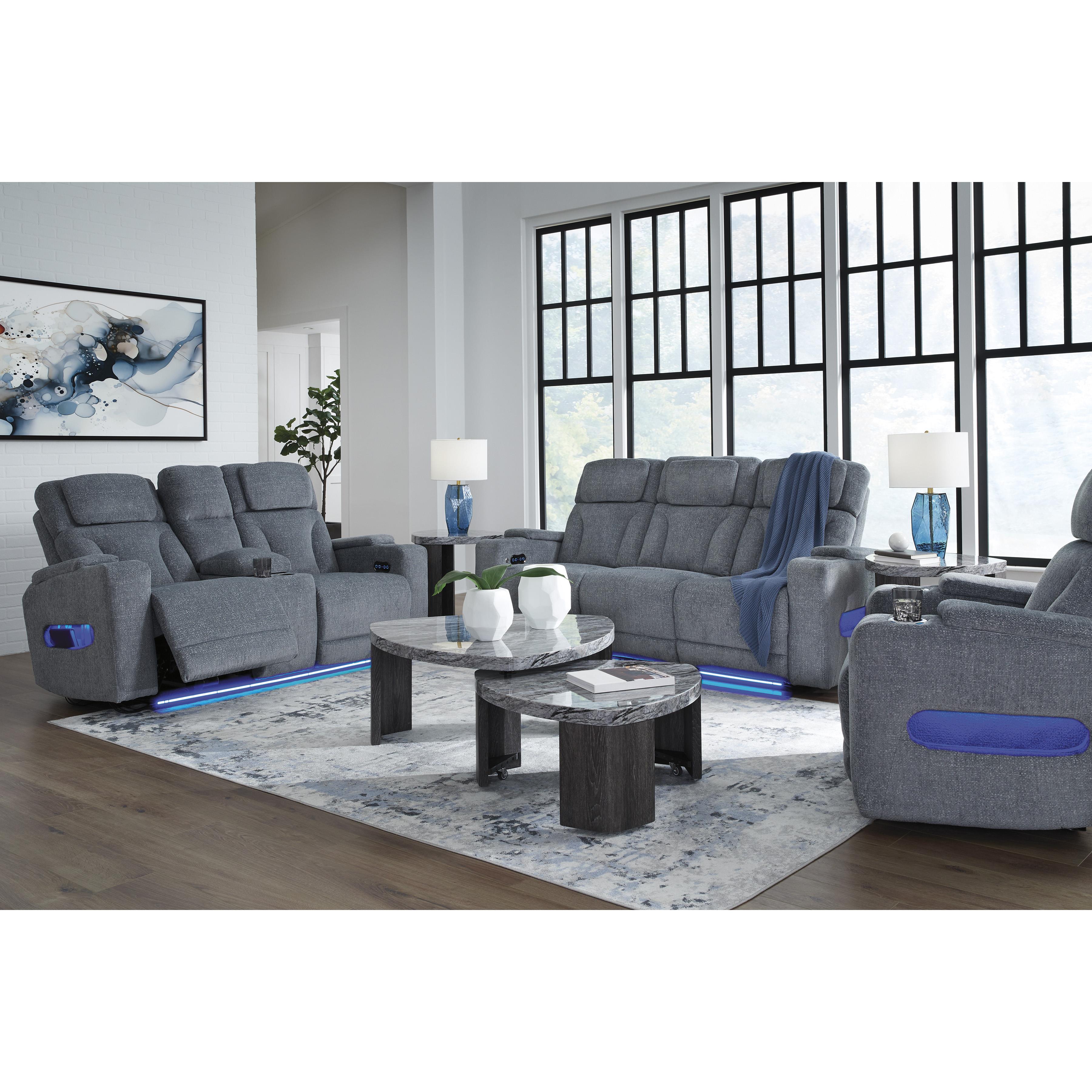 Diamond Modern Furniture Exclusive Design Studio Cave Power Reclining Fabric Loveseat with Console PC4980218 IMAGE 20
