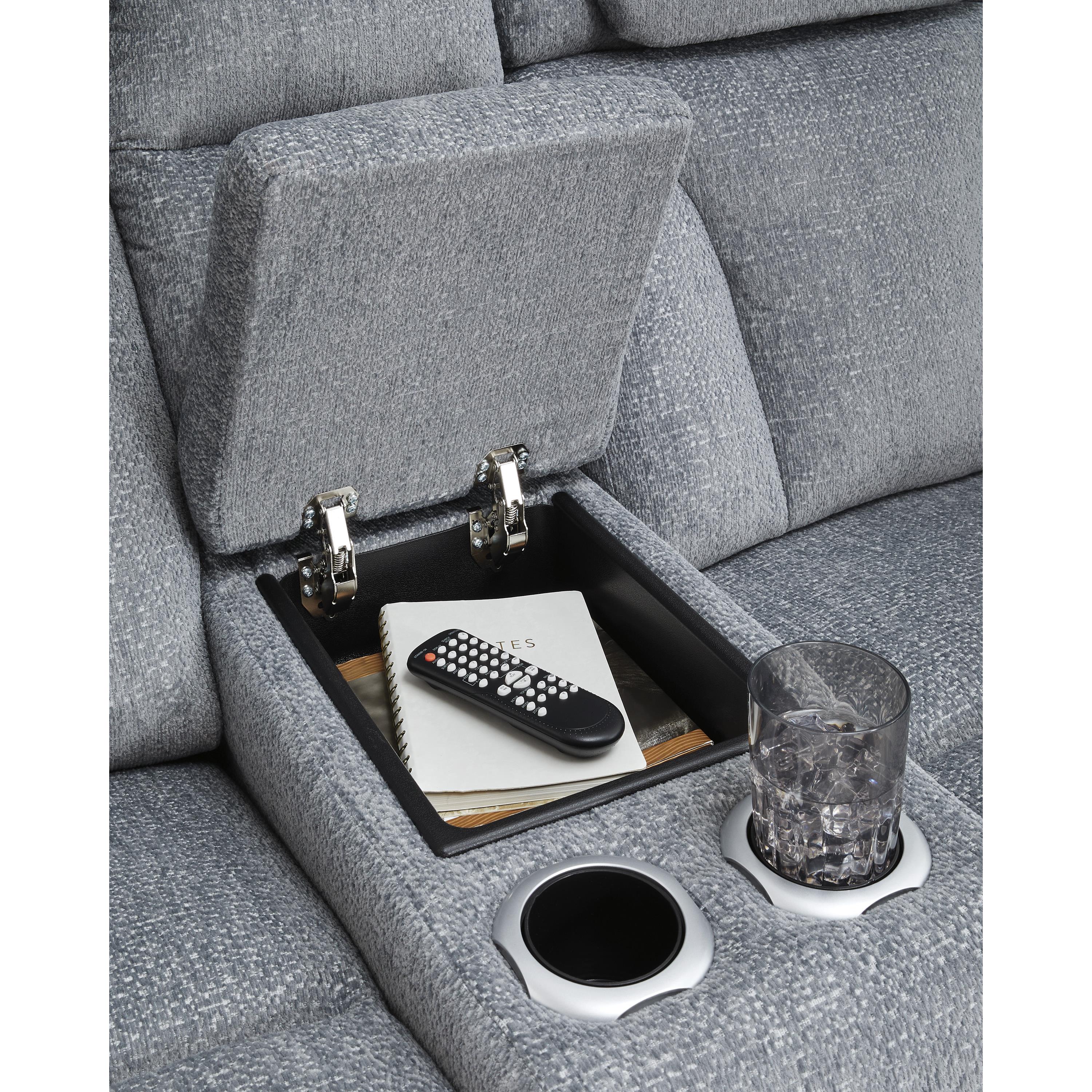 Diamond Modern Furniture Exclusive Design Studio Cave Power Reclining Fabric Loveseat with Console PC4980218 IMAGE 8