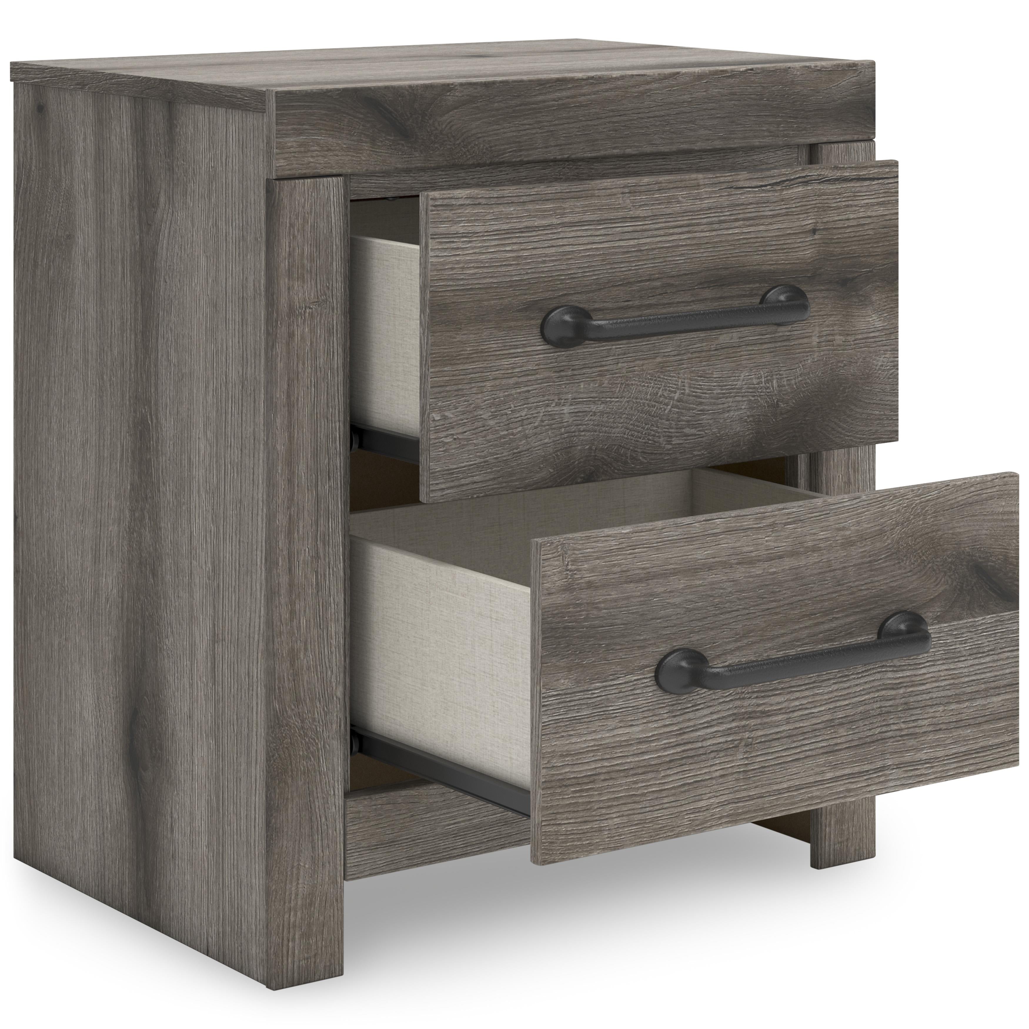 Diamond Modern Furniture Exclusive Design Graystorm 2-Drawer Nightstand PCB2405-92 IMAGE 2