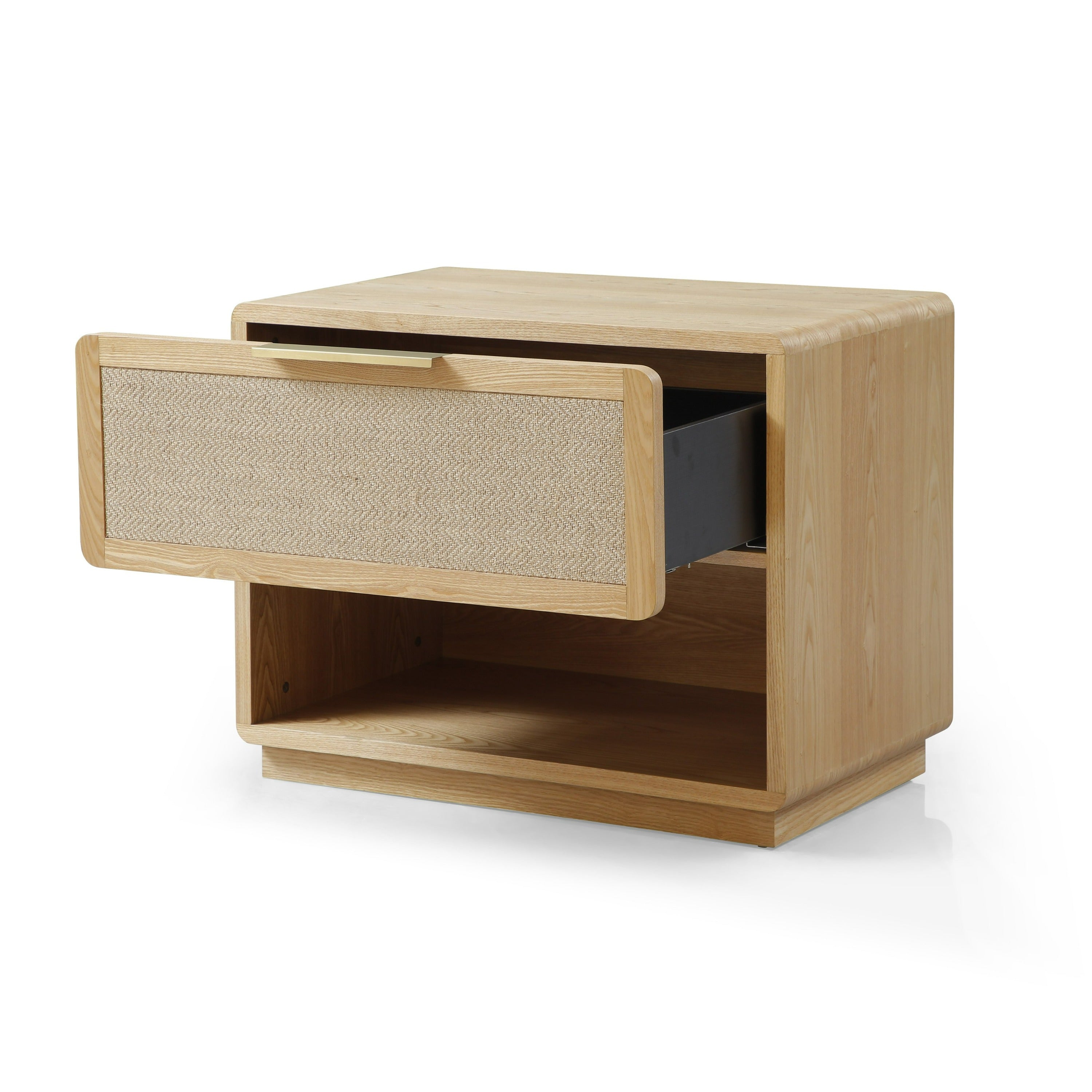 Modrest Gavin - Modern Natural Ash + Rattan 4-Piece Bedroom Set