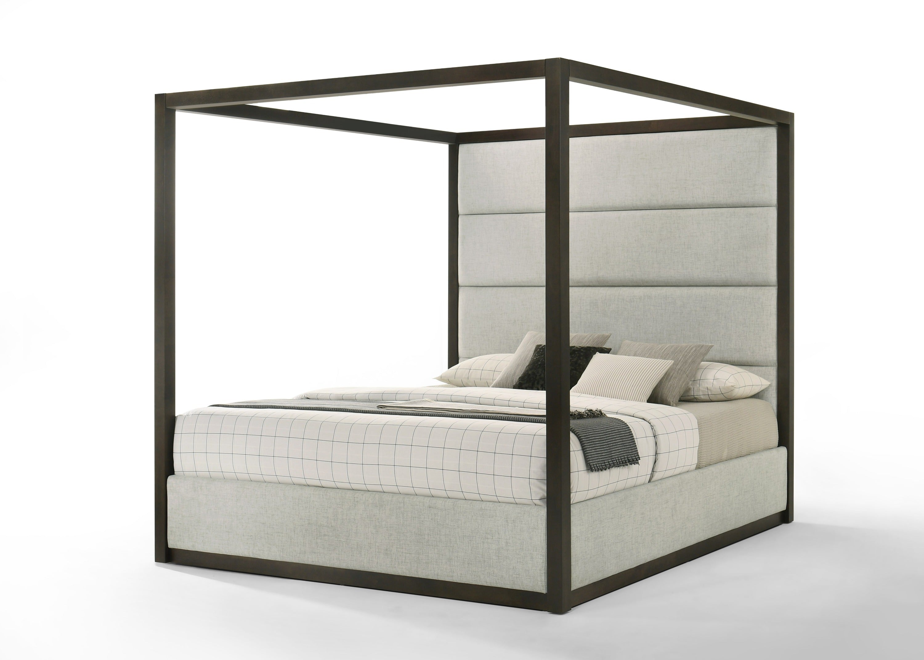 Modrest Manhattan - Contemporary Canopy Brown Oak Bedroom Set