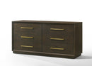 Modrest Manhattan - Contemporary Brown Oak and Gold Dresser