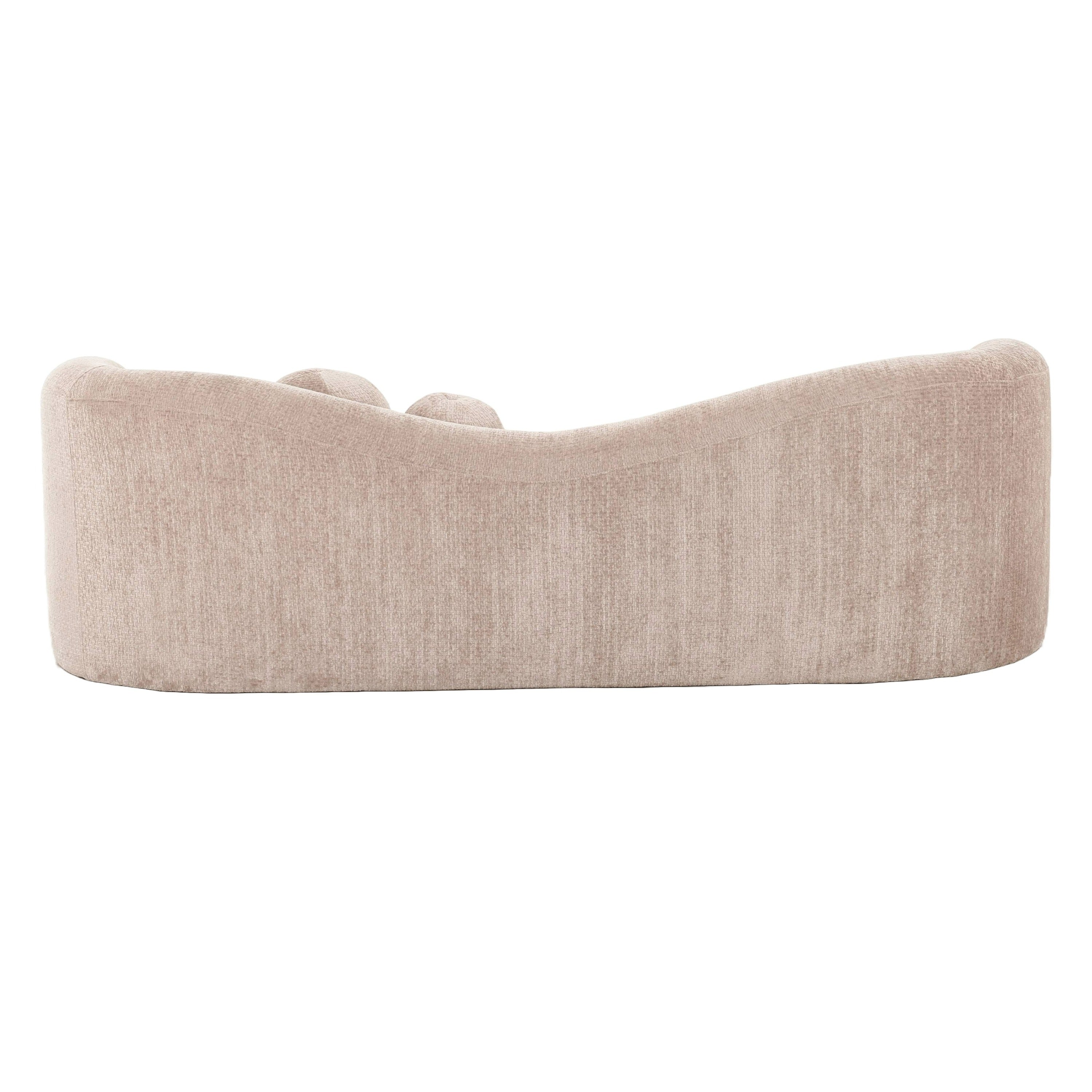 Divani Casa Calico - Contemporary Beige Fabric 3-Seat Sofa