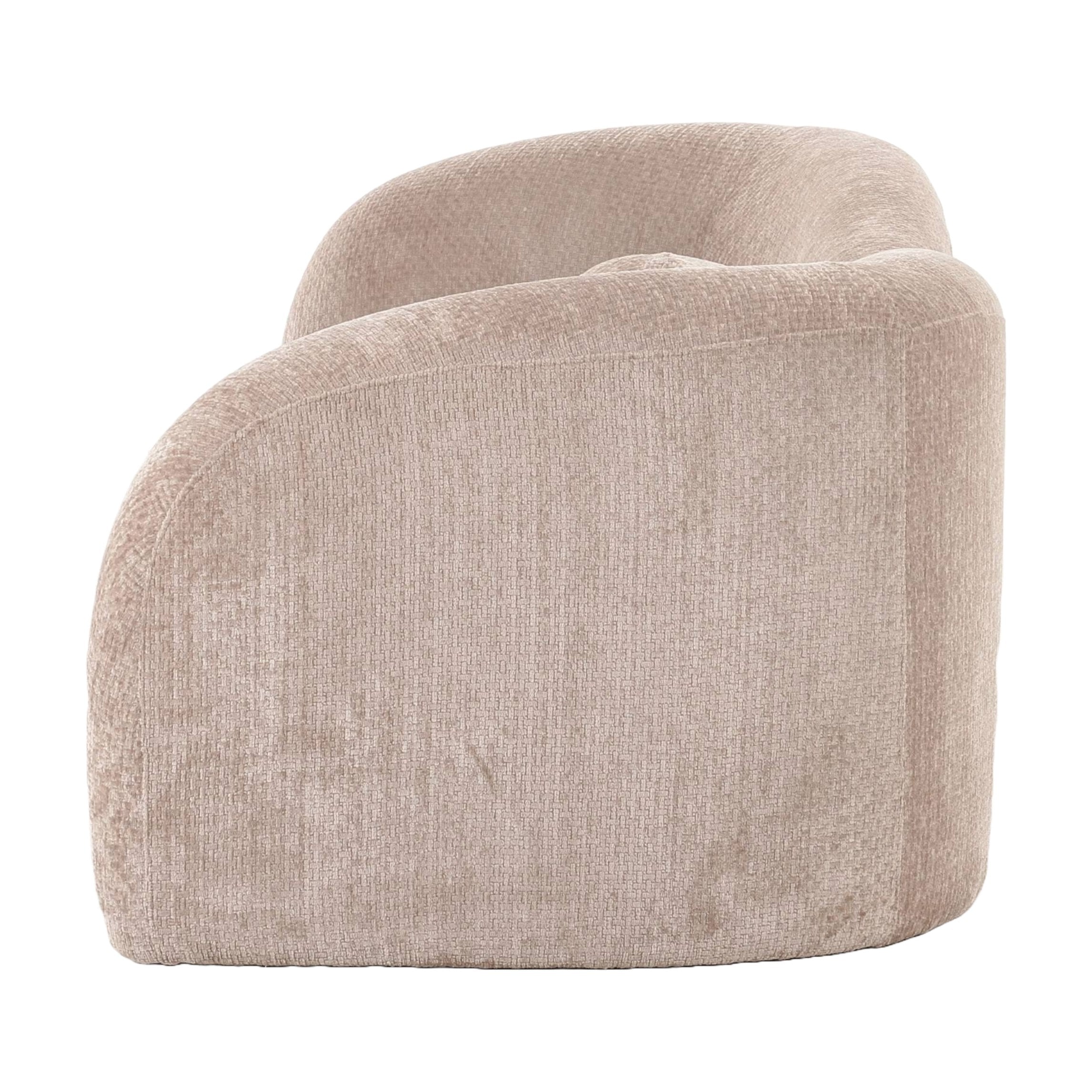 Divani Casa Calico - Contemporary Beige Fabric 3-Seat Sofa