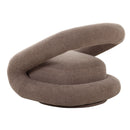 Divani Casa Tony - Modern Brown Fabric Swivel Accent Chair