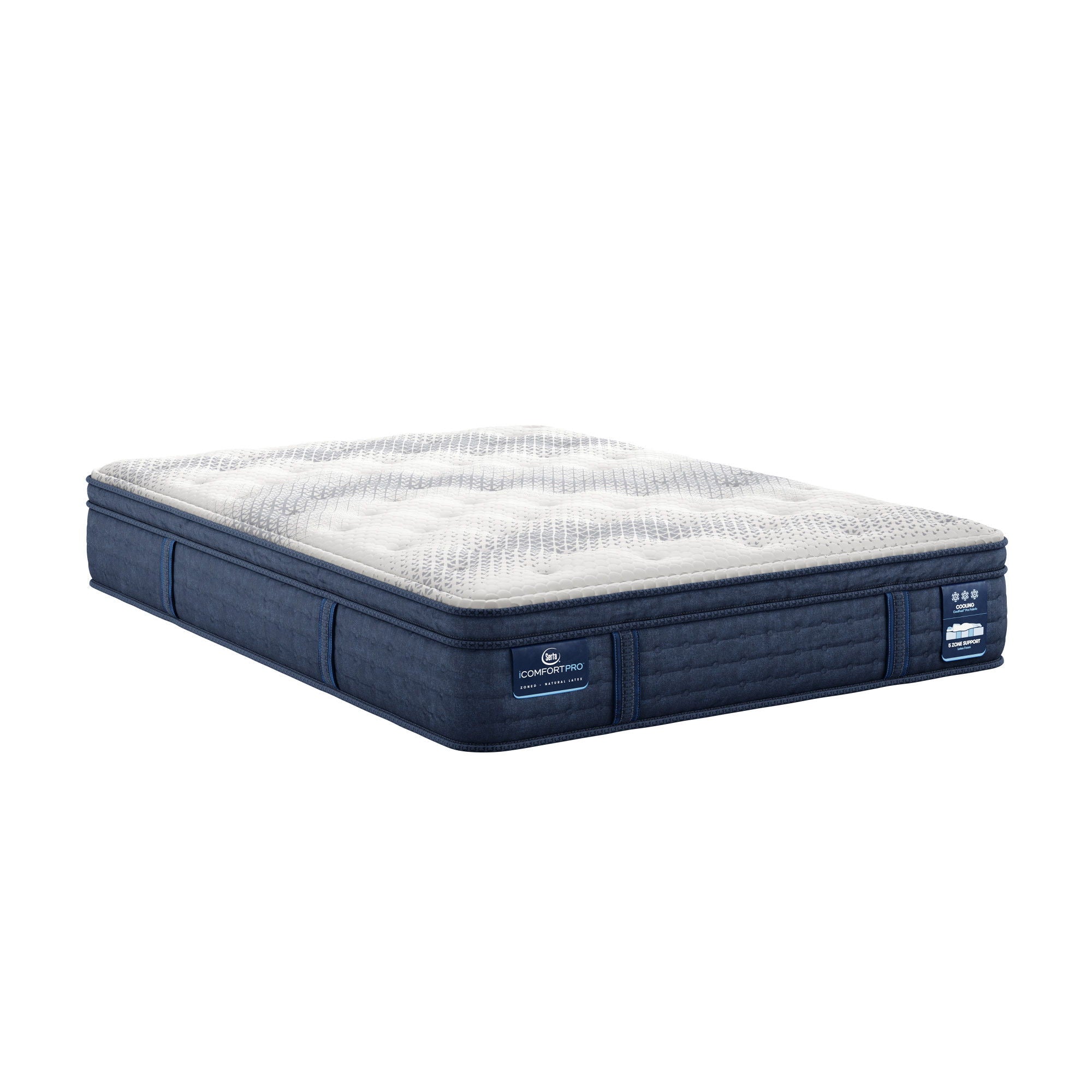 iComfortPro - 15" Dartmouth Latex Foam Plush Pillow Top Mattress