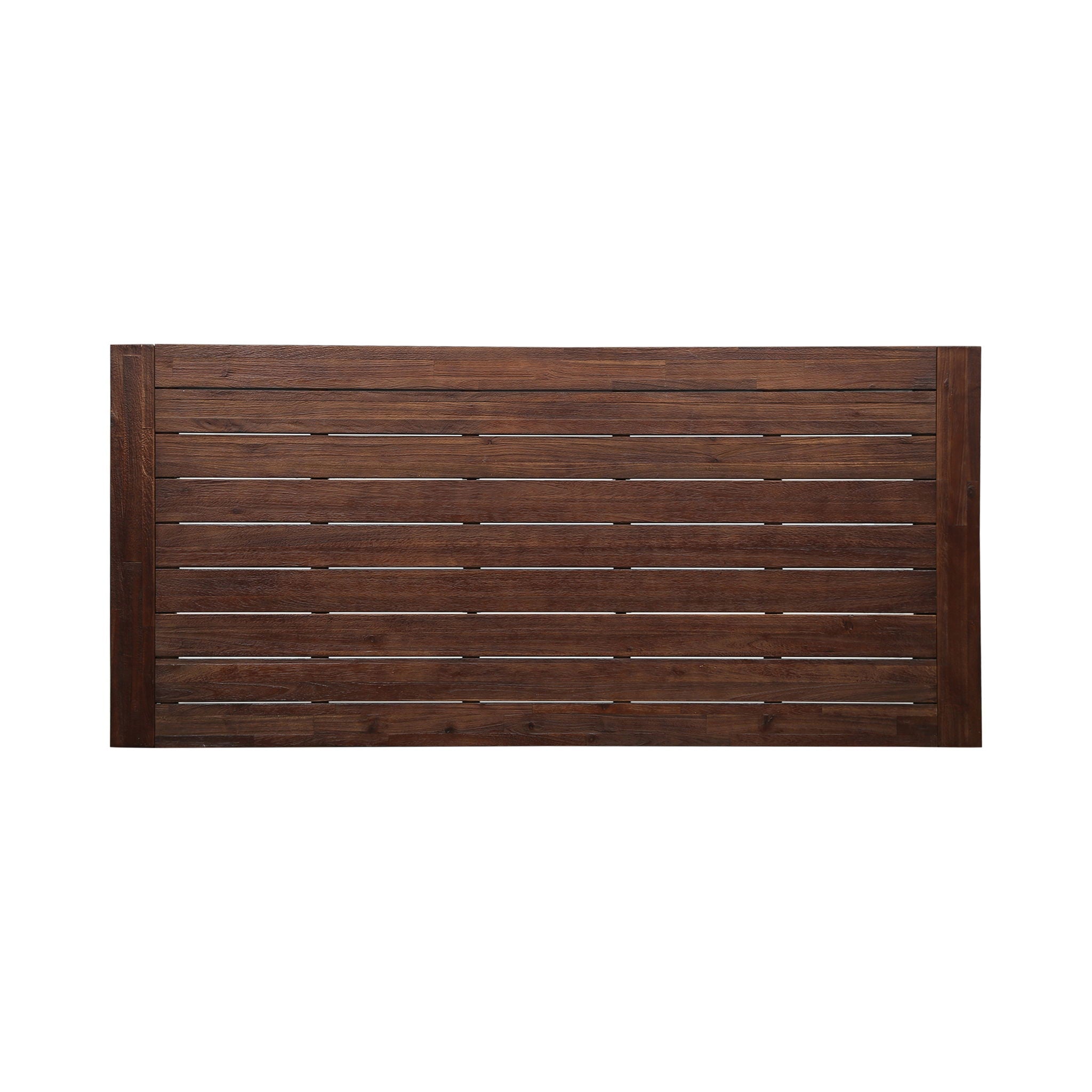 Equilibrium - Outdoor Dining Table With Wooden Frame And Slat Top