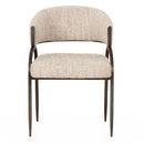Modrest Kobe - Modern Beige Fabric Dining Chair