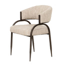 Modrest Kobe - Modern Beige Fabric Dining Chair