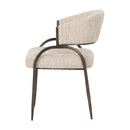 Modrest Kobe - Modern Beige Fabric Dining Chair