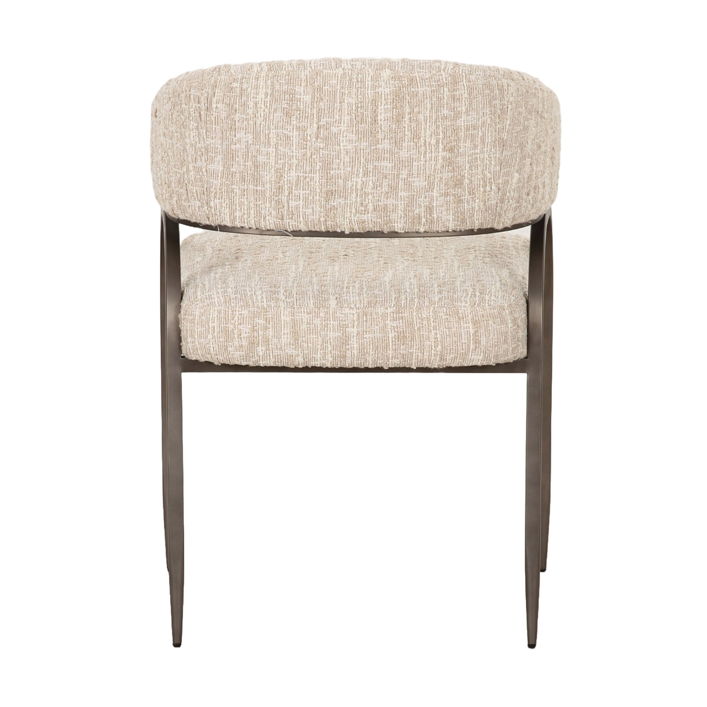 Modrest Kobe - Modern Beige Fabric Dining Chair