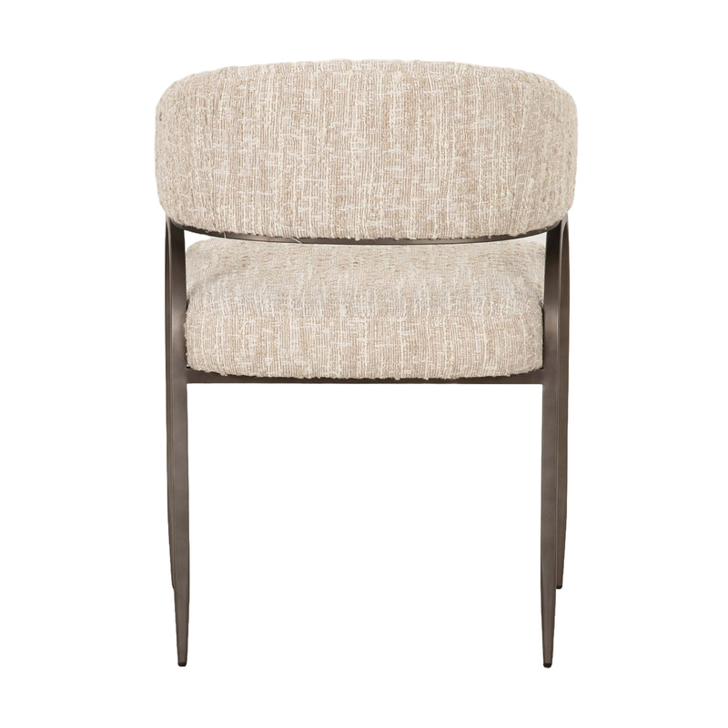 Modrest Kobe - Modern Beige Fabric Dining Chair
