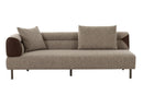 Divani Casa Plume - Modern Brown Fabric Sectional Sofa