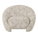 Divani Casa Gentle - Modern Beige Pattern Fabric Accent Chair