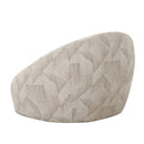 Divani Casa Gentle - Modern Beige Pattern Fabric Accent Chair