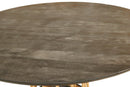 Modrest Cotopaxi - Modern Charcoal + Brass Round Dining Table