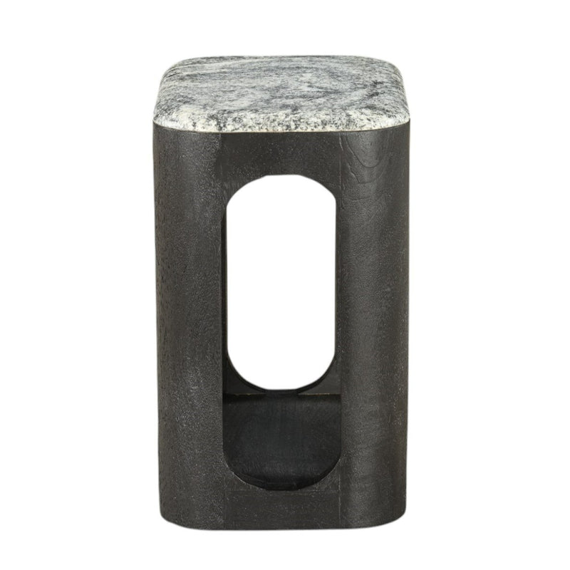 Modrest Marco - Modern Black & White Granite End Table