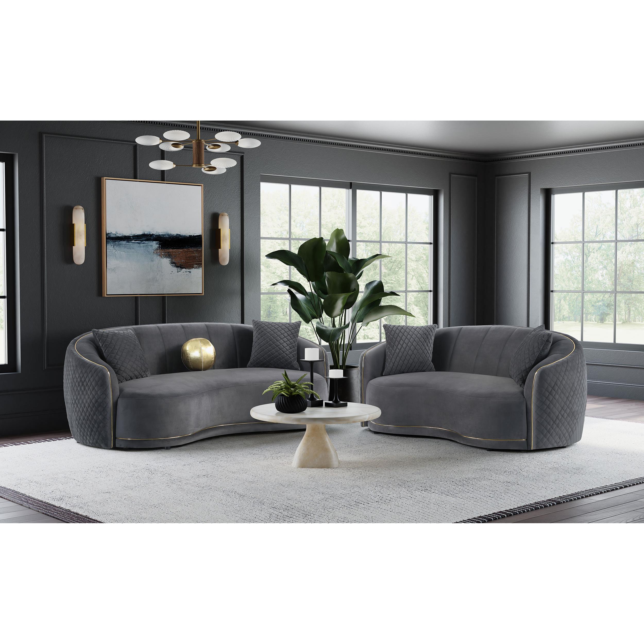 Diamond Modern Furniture COA Brookside Stationary Fabric Loveseat 504845 IMAGE 10