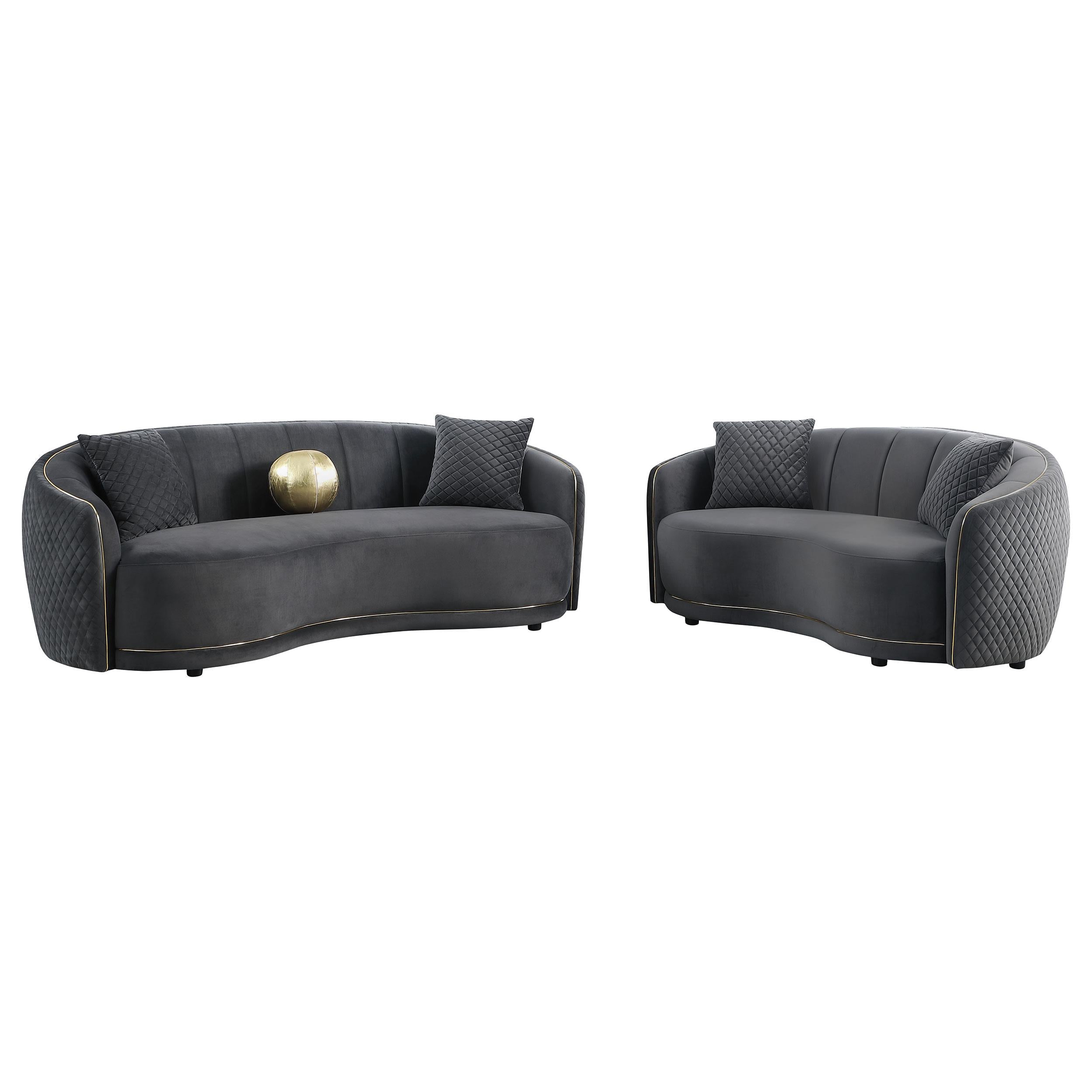 Diamond Modern Furniture COA Brookside Stationary Fabric Loveseat 504845 IMAGE 8