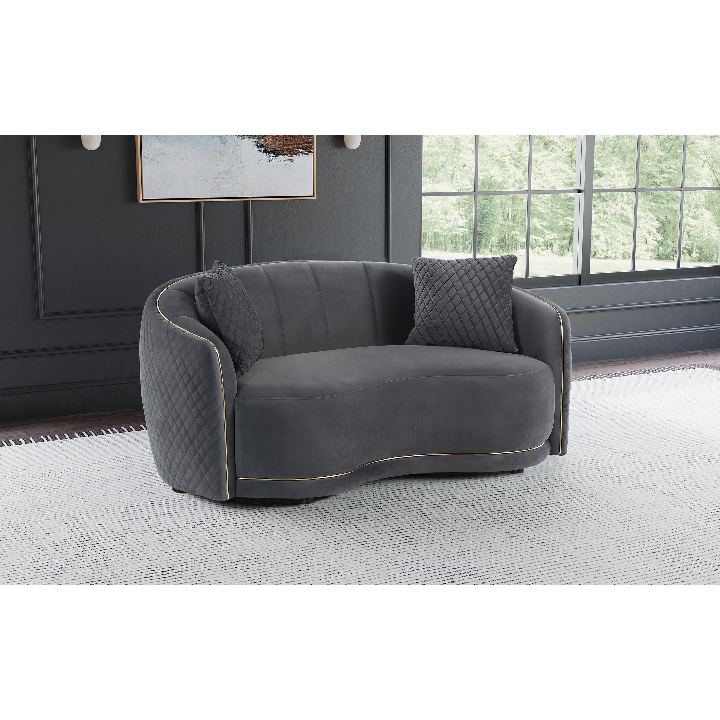 Diamond Modern Furniture COA Brookside Stationary Fabric Loveseat 504845 IMAGE 9