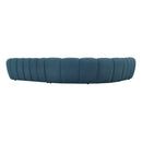 Divani Casa Yolonda - Dark Teal Fabric Sectional Sofa