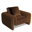 Divani Casa Bentley - Modern Brown Velvet Chair