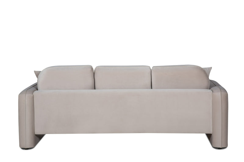 Divani Casa Gaston - Modern Taupe Velvet Sofa