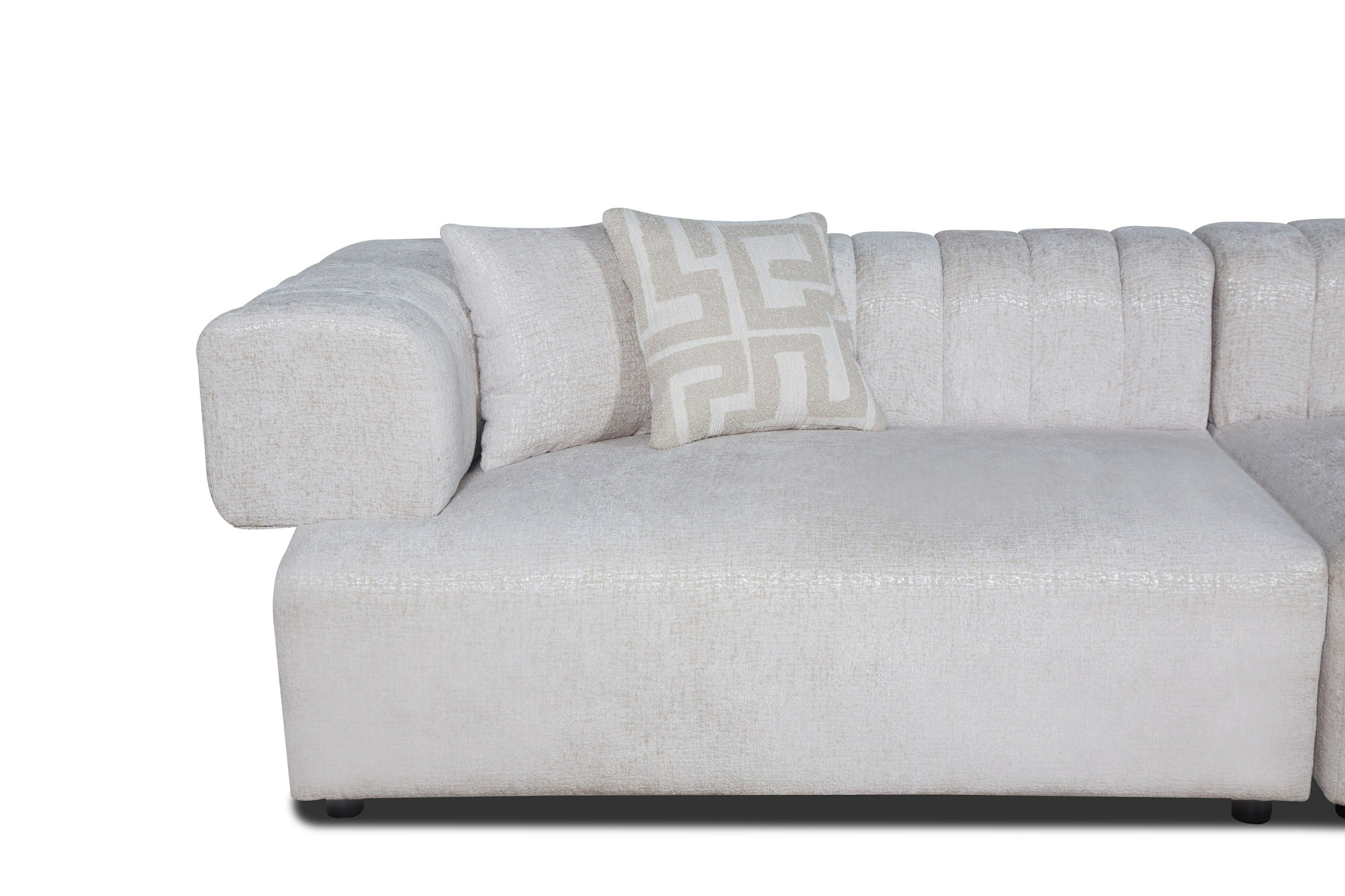 Divani Casa Moreno - Modern Beige Fabric 4-Seater Sofa