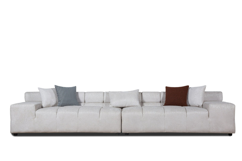 Divani Casa Rhonda - Modern Beige Fabric Modular Sectional Sofa