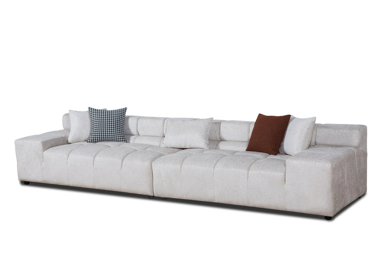Divani Casa Rhonda - Modern Beige Fabric Modular Sectional Sofa