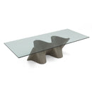 Modrest Byer - Modern Glass + Grey Ash Dining Table