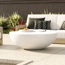 Modrest Bronte - Modern White Concrete Round Coffee Table