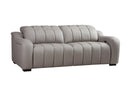 Divani Casa Paddy - Modern Grey Leather Sofa w/ 2 Recliners