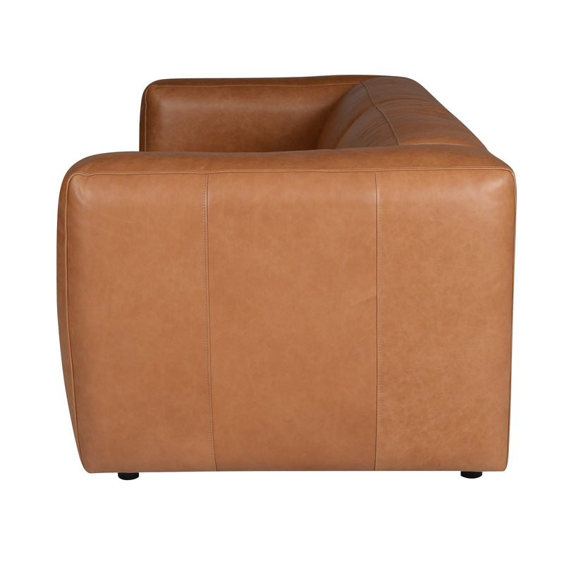 Divani Casa Atka - Modern Brown Leather Sofa