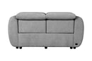 Divani Casa Brevig - Modern Grey Fabric Sofa w/ 2 Recliners
