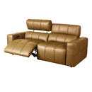 Divani Casa Chevak - Modern Brown Leather Sofa w/ 2 Recliners