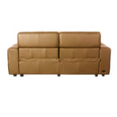 Divani Casa Chevak - Modern Brown Leather Sofa w/ 2 Recliners
