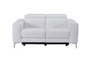 Divani Casa Chignik - Modern White Leather Sofa w/ 2 Recliners