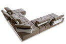 Divani Casa Ekron - Modern Brown & Beige Fabric Modular Sectional Sofa