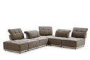 Divani Casa Ekron - Modern Brown & Beige Fabric Modular Sectional Sofa