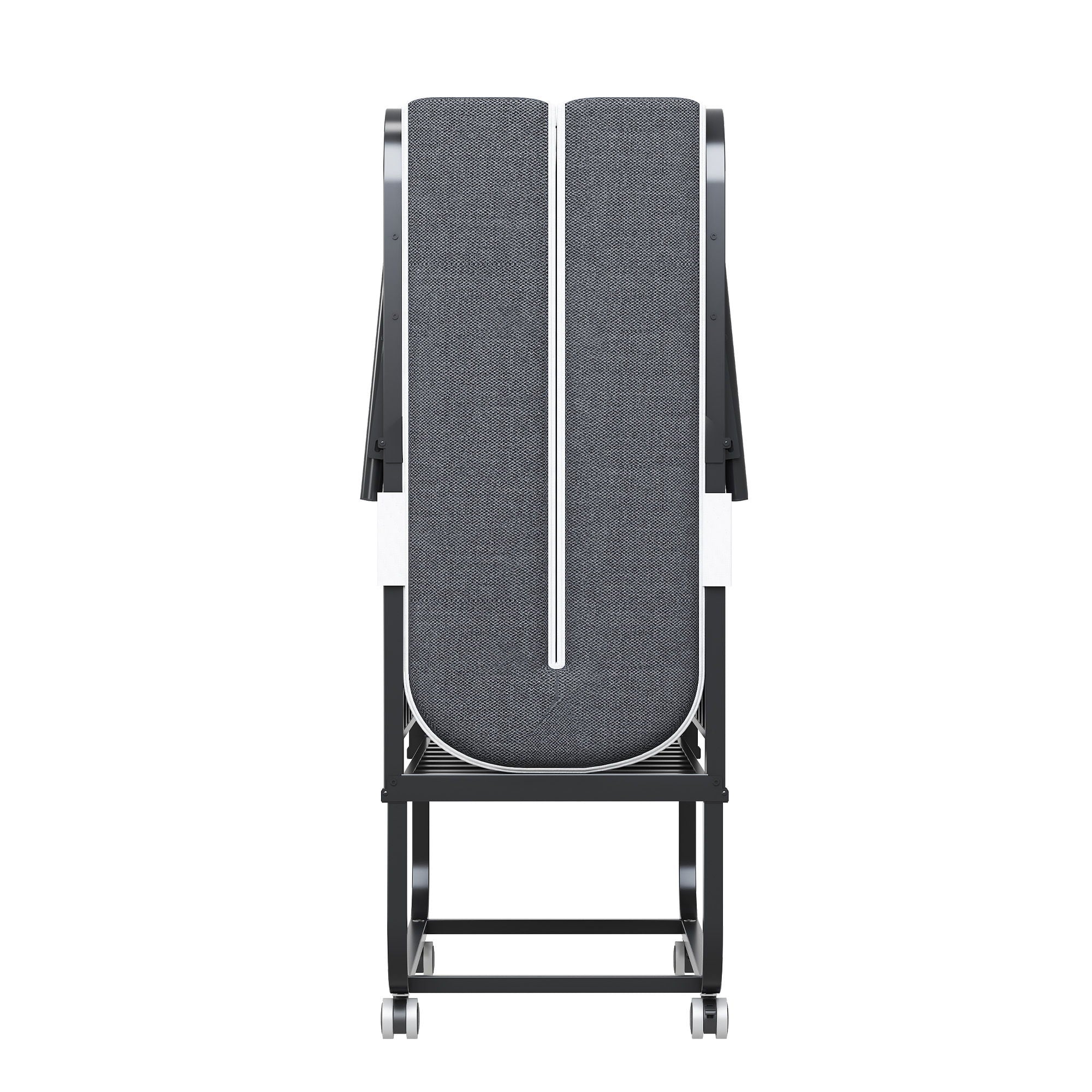 Twin Extra Long Folding Bed For Tall People, Heavy-Duty Rollaway Guest With Memory Foam Mattress - Black