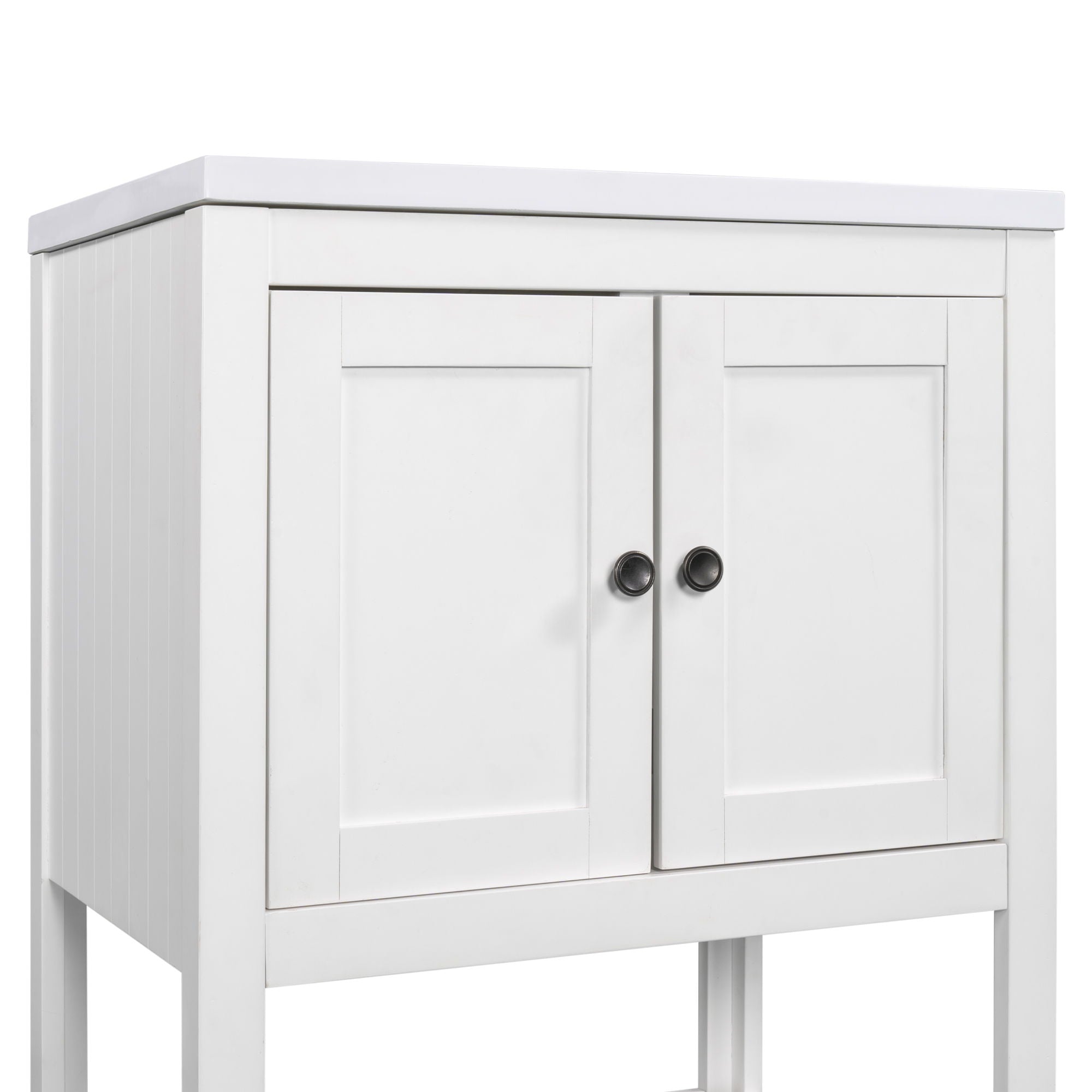 Modern Bathroom Vanity With Sink And Open Shelf