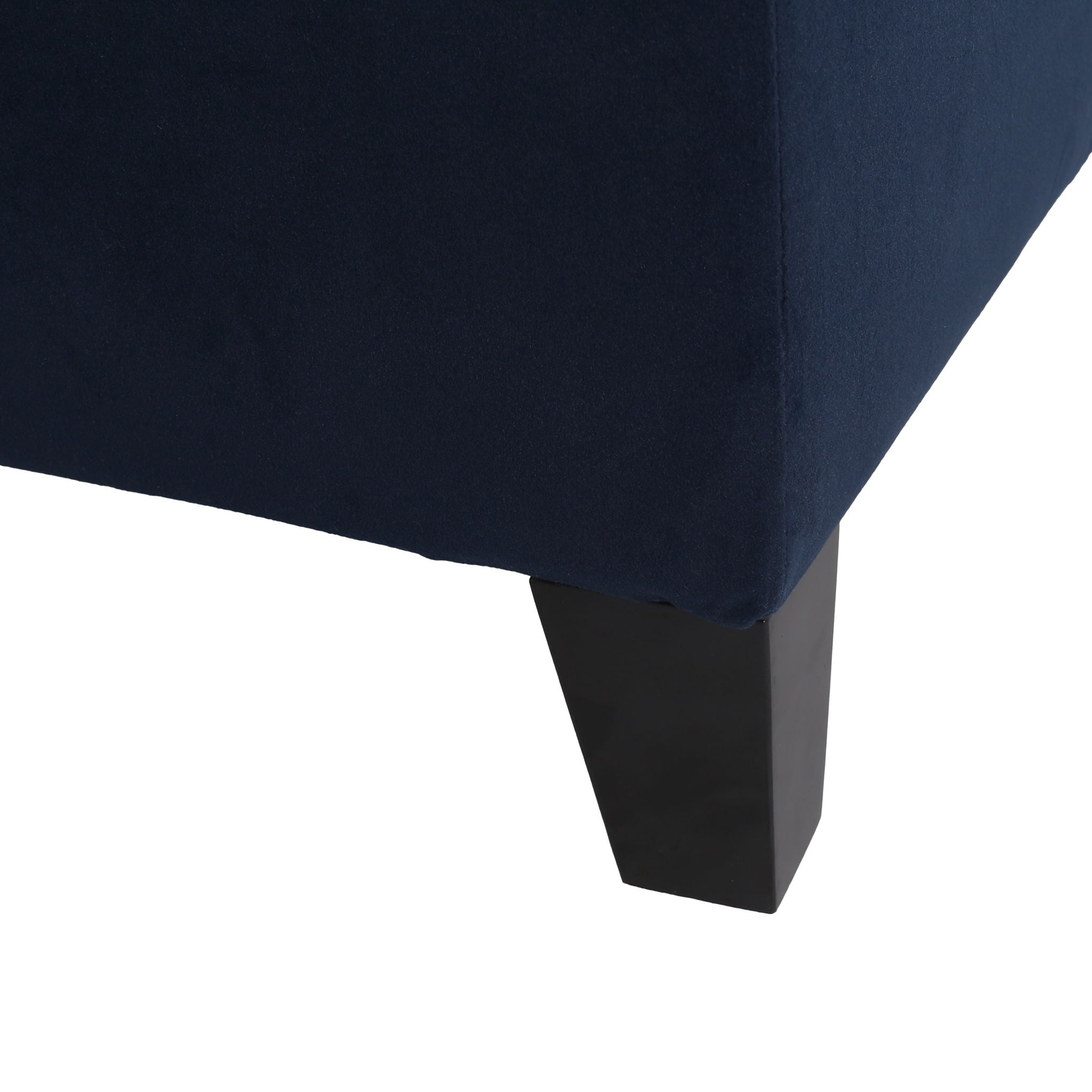 Velvet Storage Bench, Upholstered End Of Bed, Storage Ottoman Benches, Fabric Ottoman Bench With Large Storage Space For Living Room Entryway Bedroom - Dark Blue